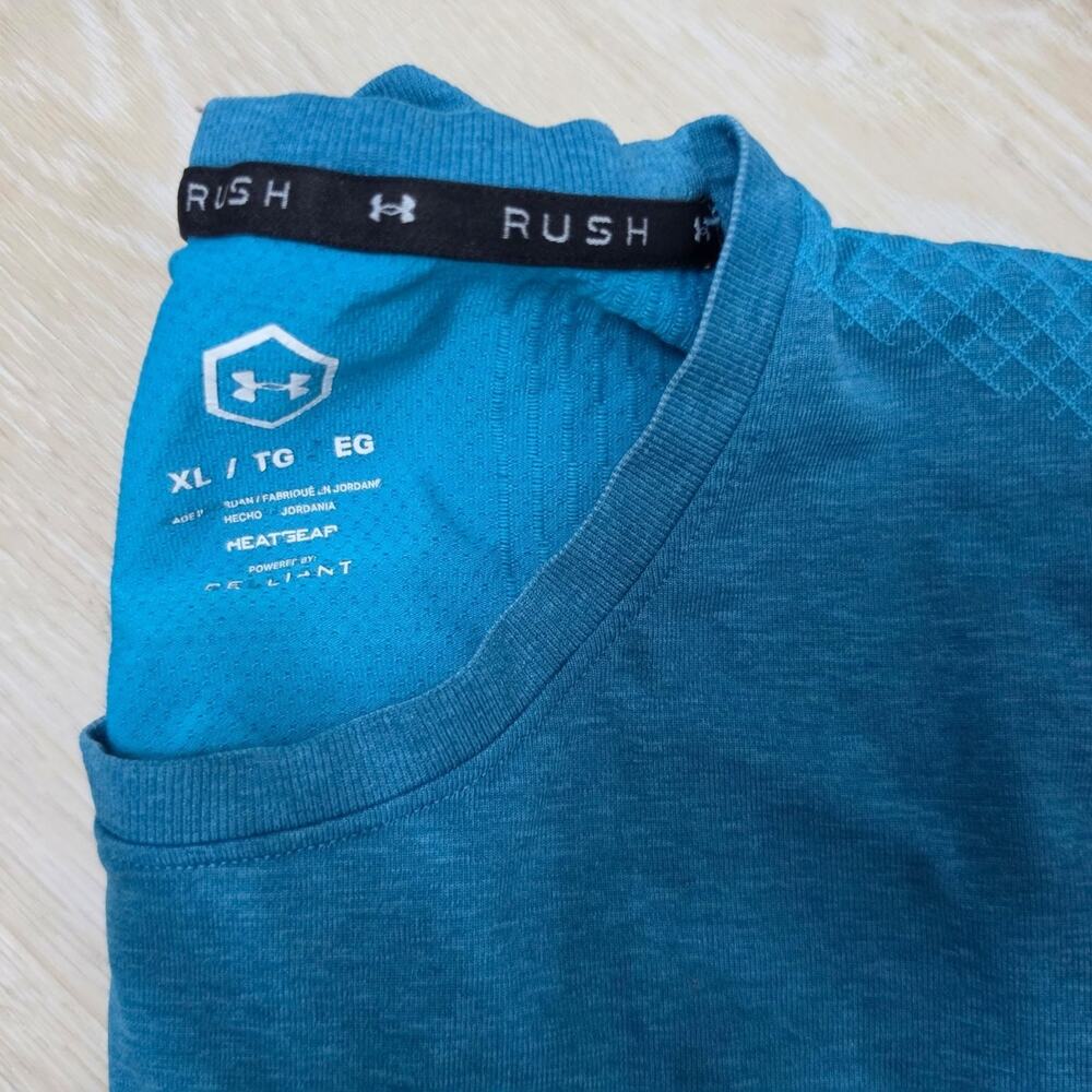 Under Armour Men's Short Sleeve Tees - Blue and Orange - Picture 5 of 5